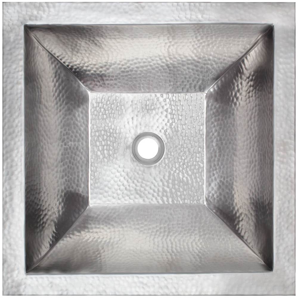 Linkasink - Coco Square Builder's Series Hammered Metal - Satin Stainless Steel