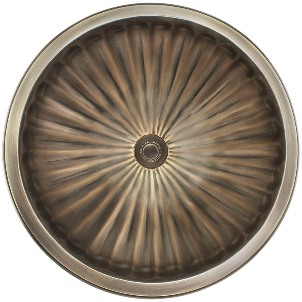 Linkasink - Large Round Fluted - Antique Bronze