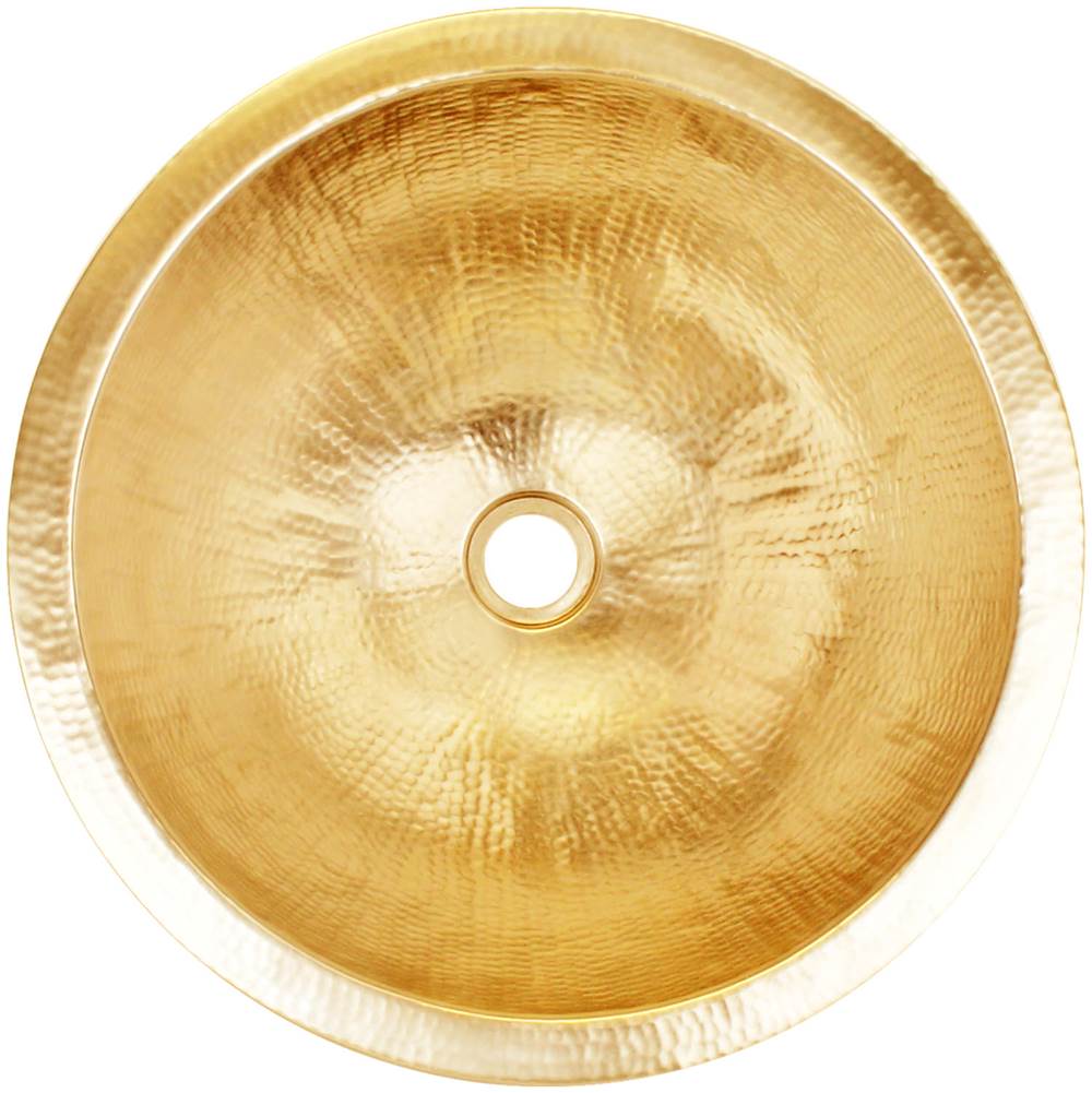 Linkasink - Hammered Small Round - Satin Unlacquered Brass