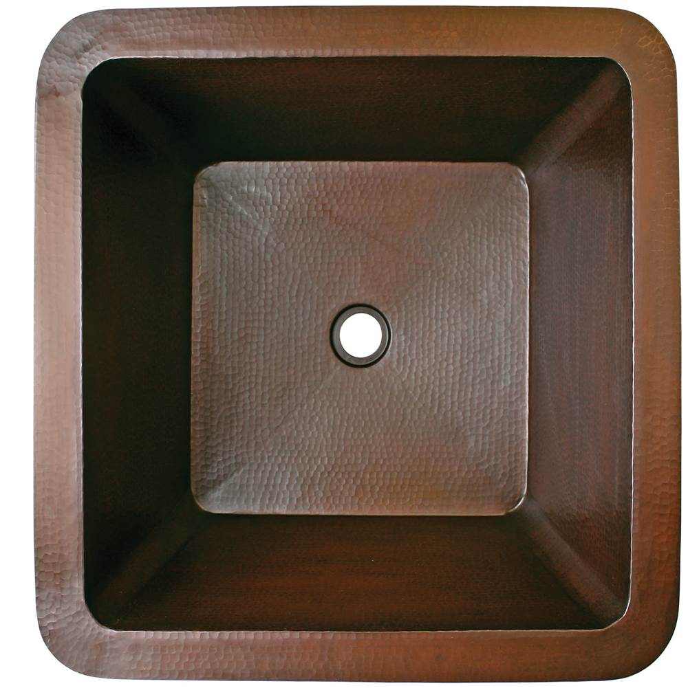Linkasink - Hammered Small Square - Dark Bronze
