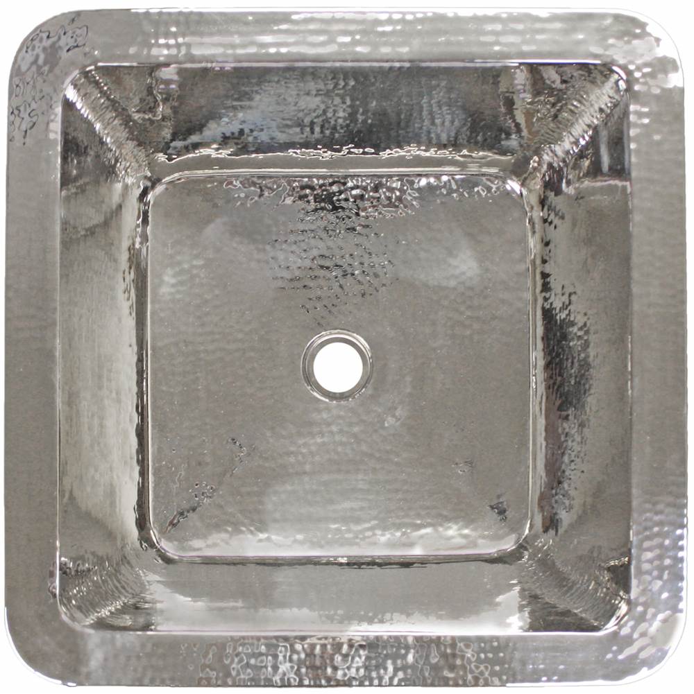 Linkasink - Hammered Small Square - Polished Nickel