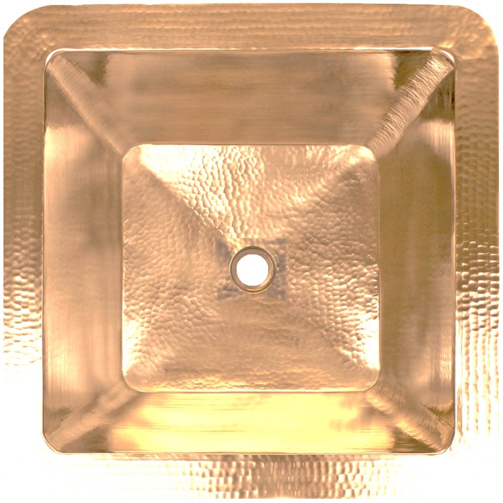 Linkasink - Hammered Large Square - Polished Unlacquered Brass