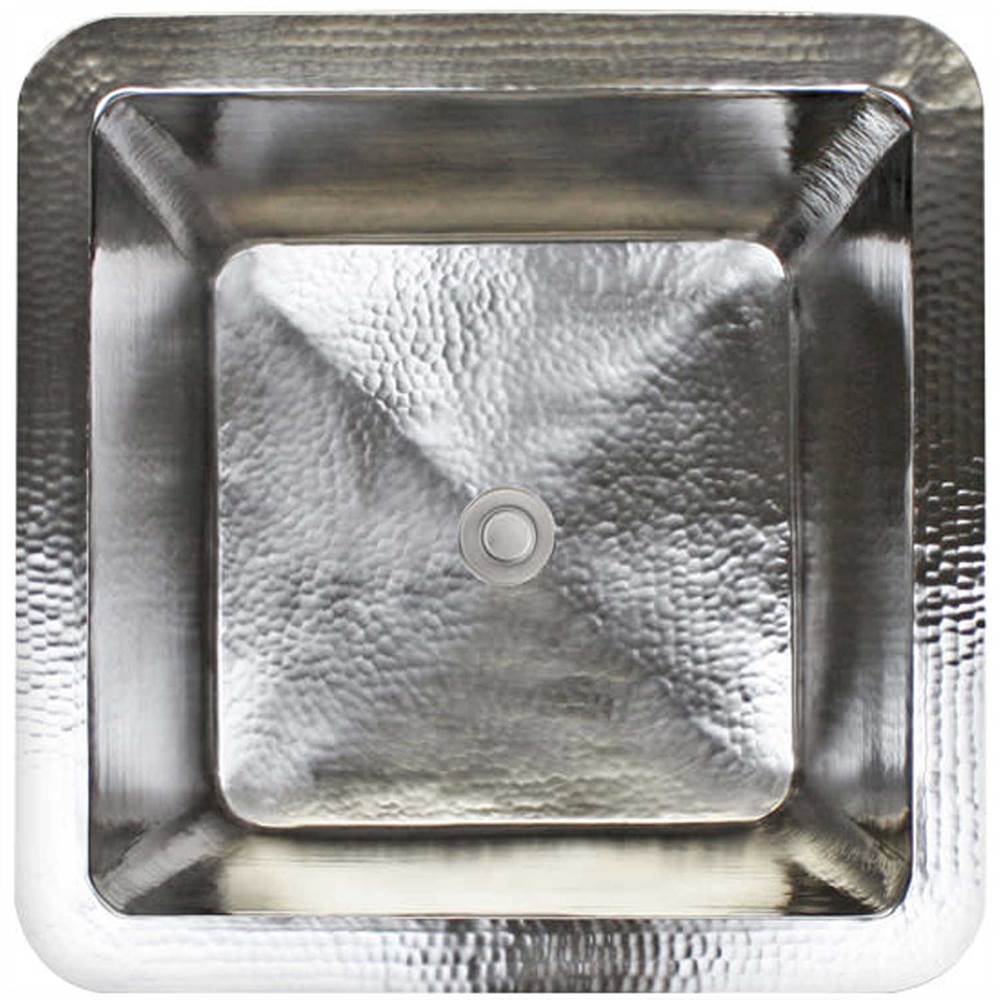 Linkasink - Hammered Large Square - Satin Nickel