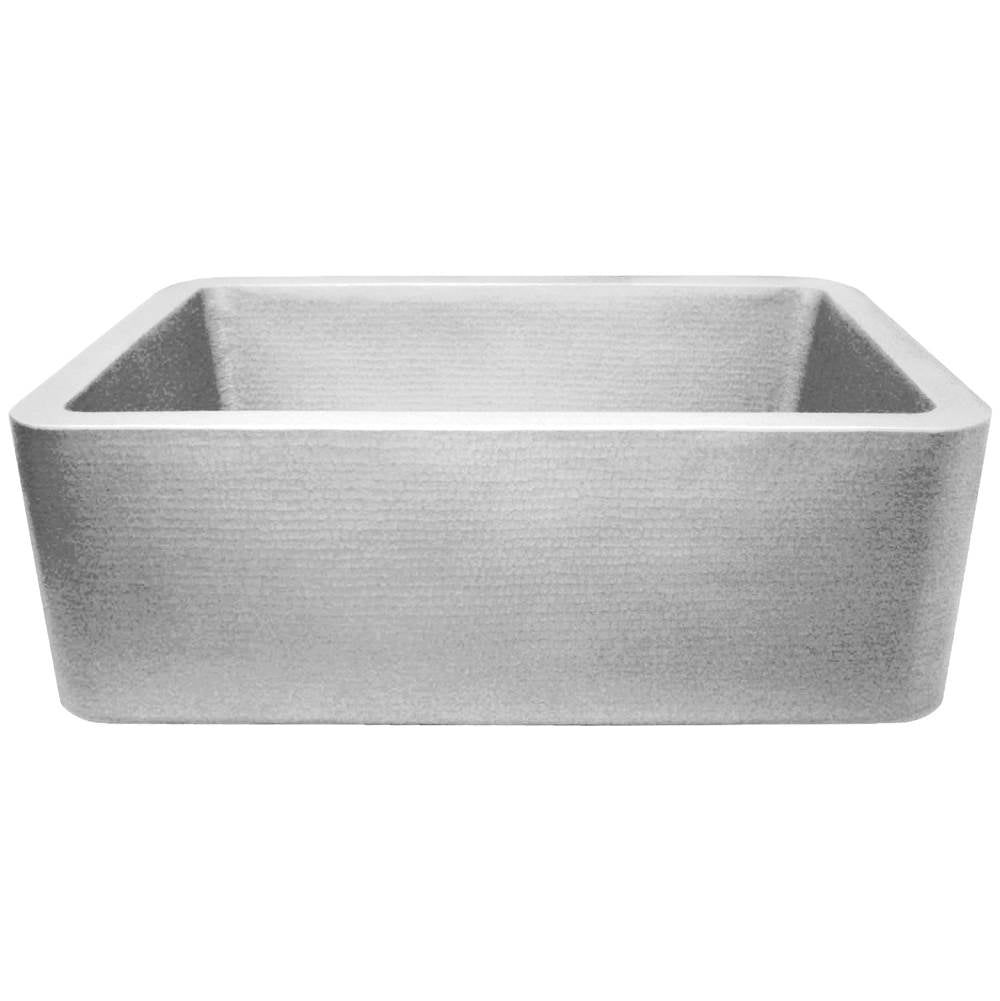 Linkasink - Hammered Farm House Kitchen - Single Bowl 33'' - Satin Stainless Steel