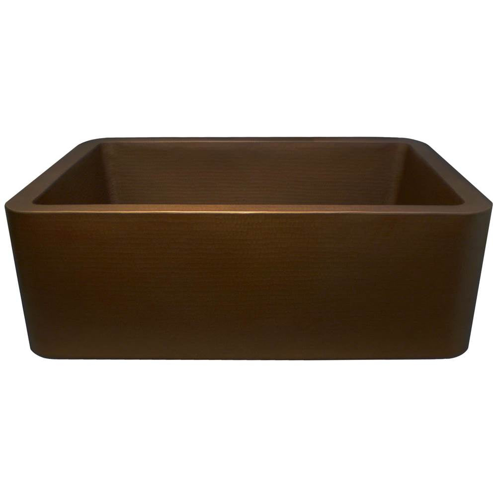 Linkasink - Hammered Farm House Kitchen - Single Bowl 30'' - Dark Bronze