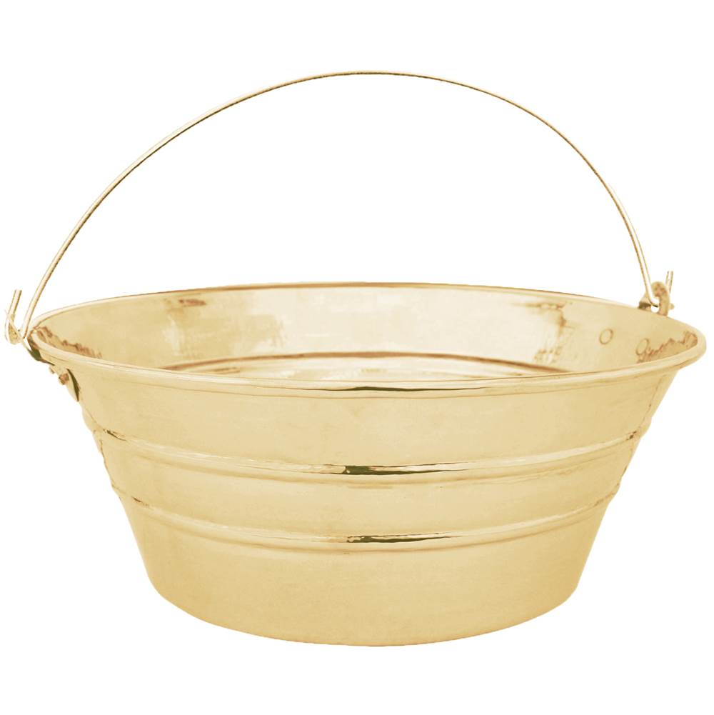Linkasink - Hammered Bucket Sink - Polished Unlacquered Brass