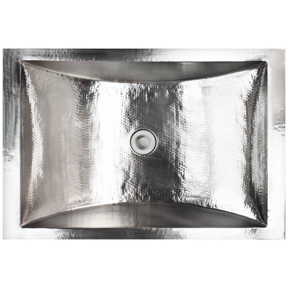 Linkasink - Hammered Rectangular Crescent - Satin Stainless Steel