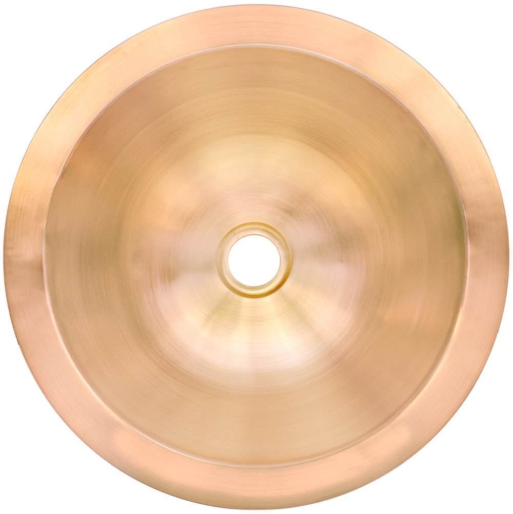 Linkasink - Smooth Small Round - Satin Unlacquered Rose Gold,Copper