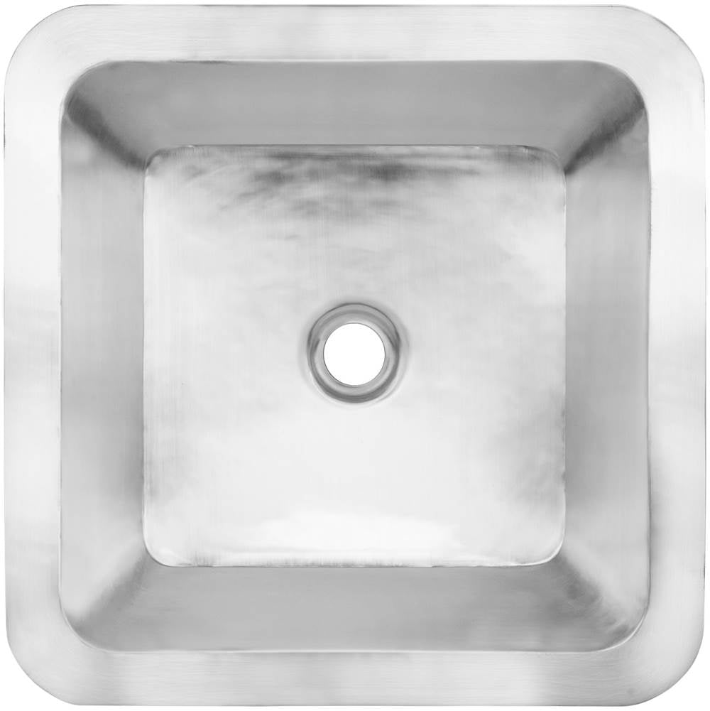 Linkasink - Smooth Small Square 1.5'' drain opening - Satin Stainless Steel
