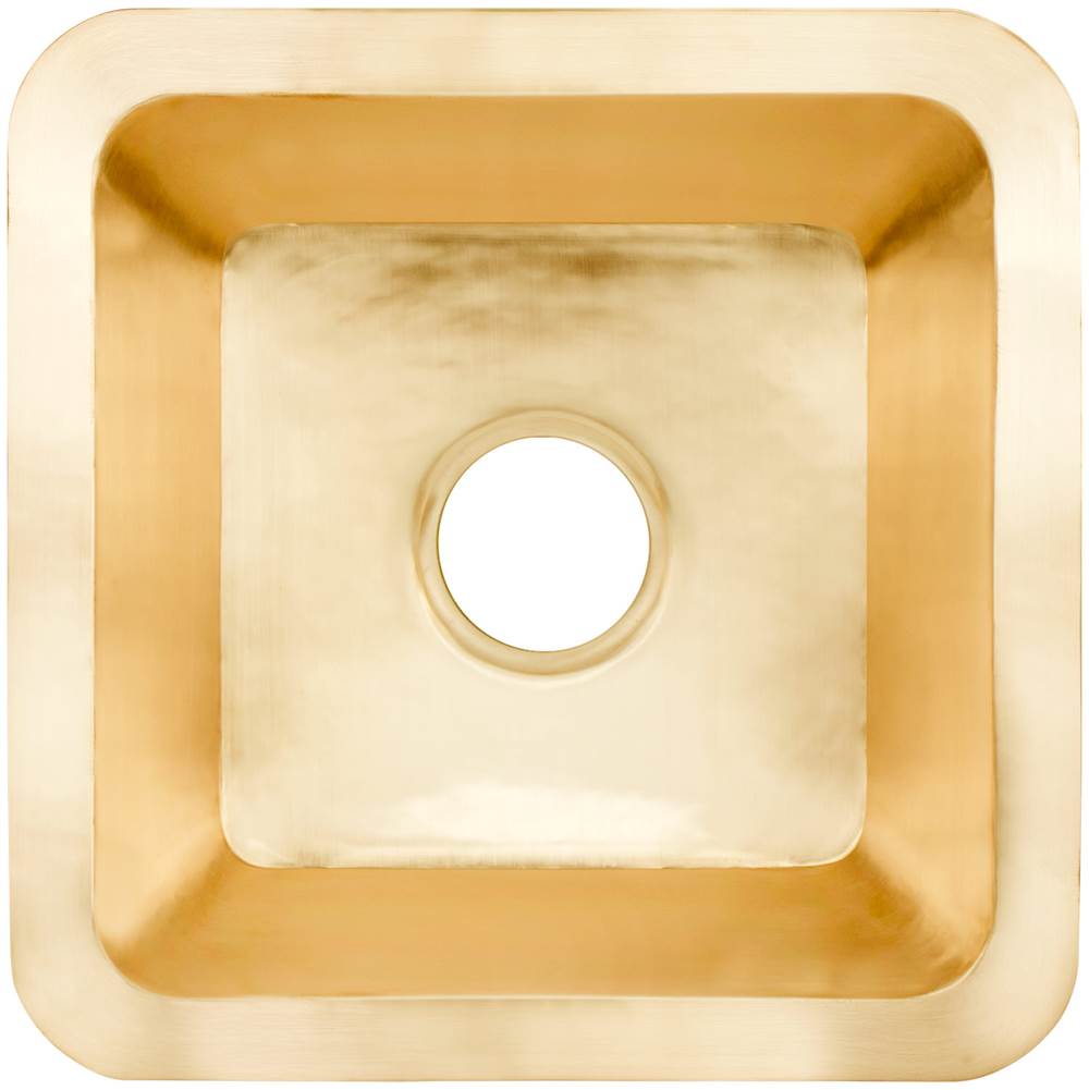Linkasink - Smooth Small Square 3.5'' drain opening - Satin Unlacquered Brass