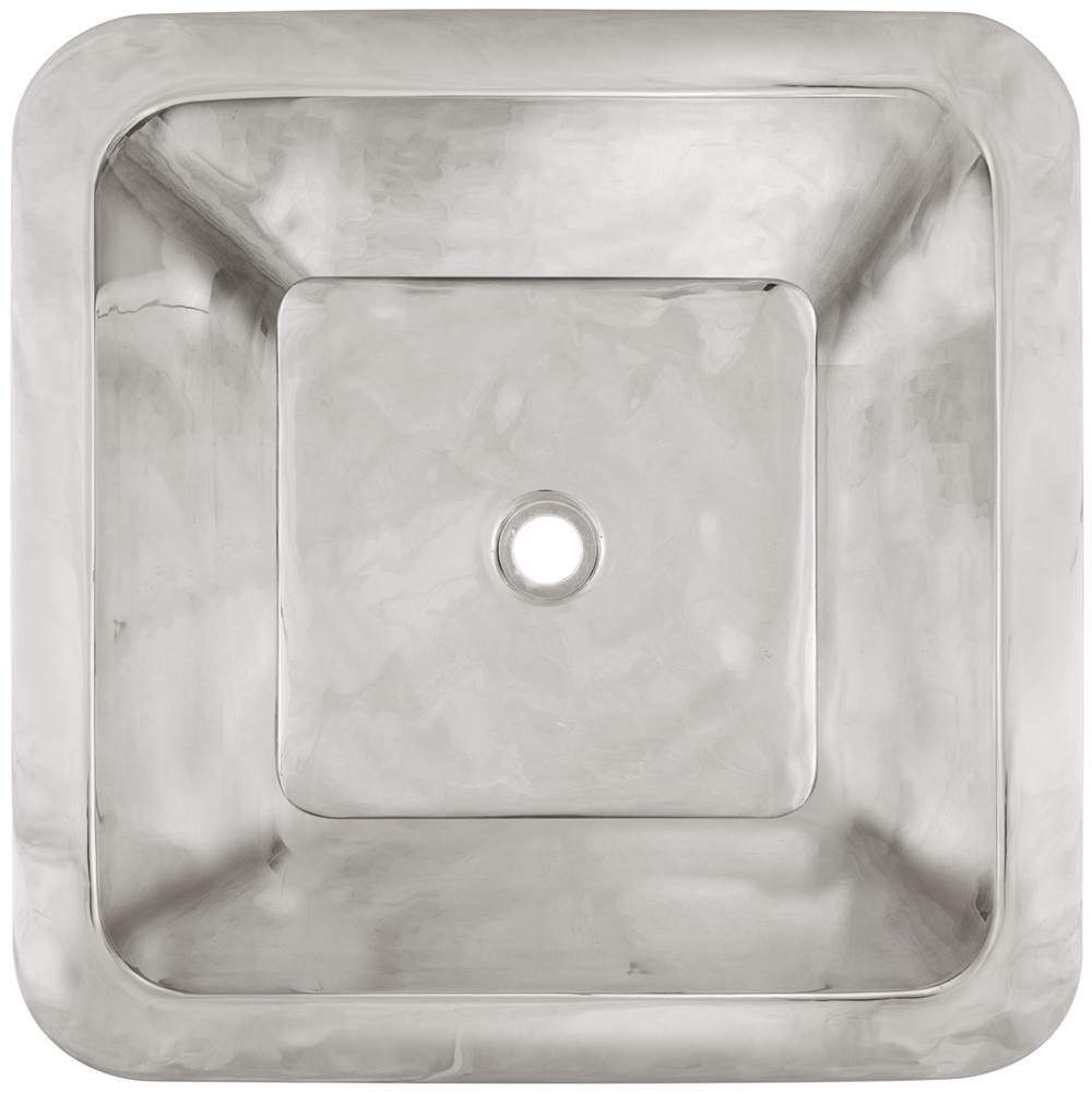 Linkasink - Smooth Large Square 1.5'' drain opening - Polished Stainless Steel