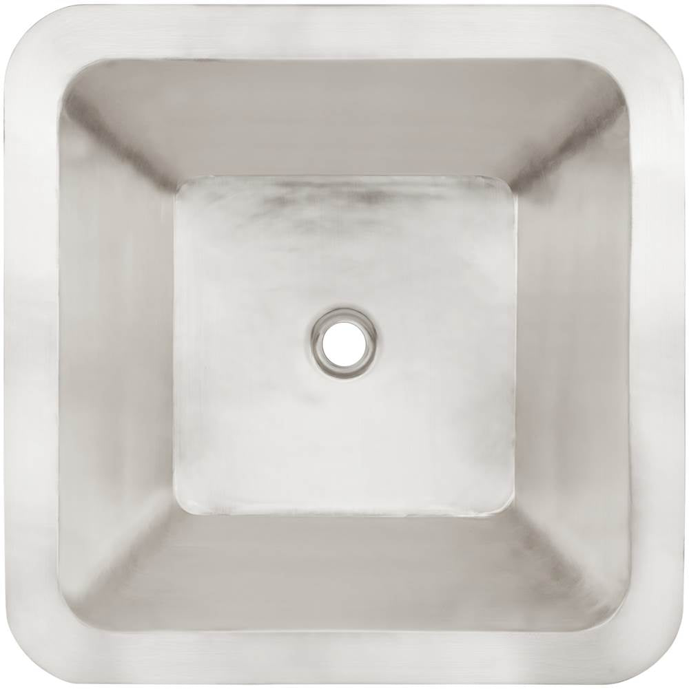 Linkasink - Smooth Large Square 1.5'' drain opening - Satin Stainless Steel