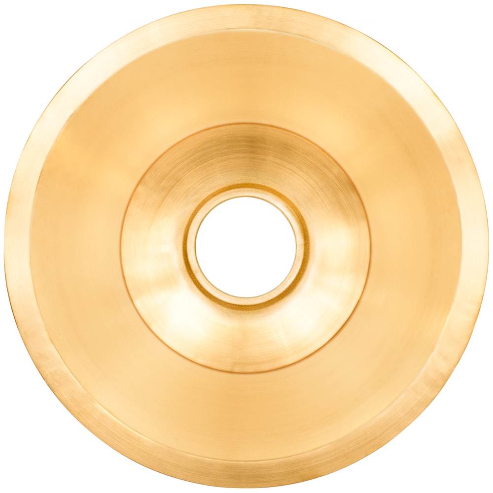 Linkasink - Smooth Small Round Flat Bottom Bar/Utility, 3.5'' drain opening - Satin Unlacquered Brass