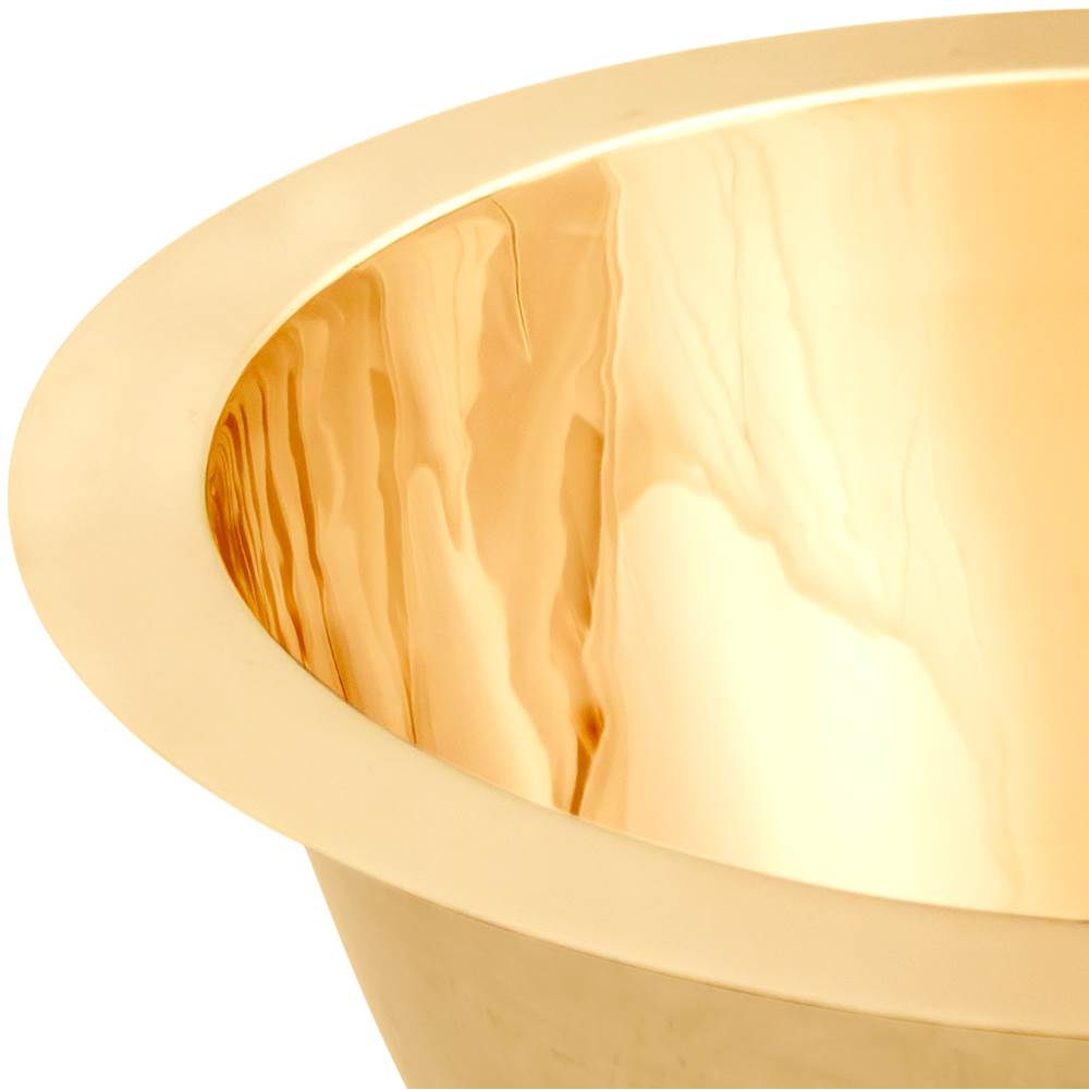 Smooth Large Round Flat Bottom Bar/Utility, 2'' drain opening