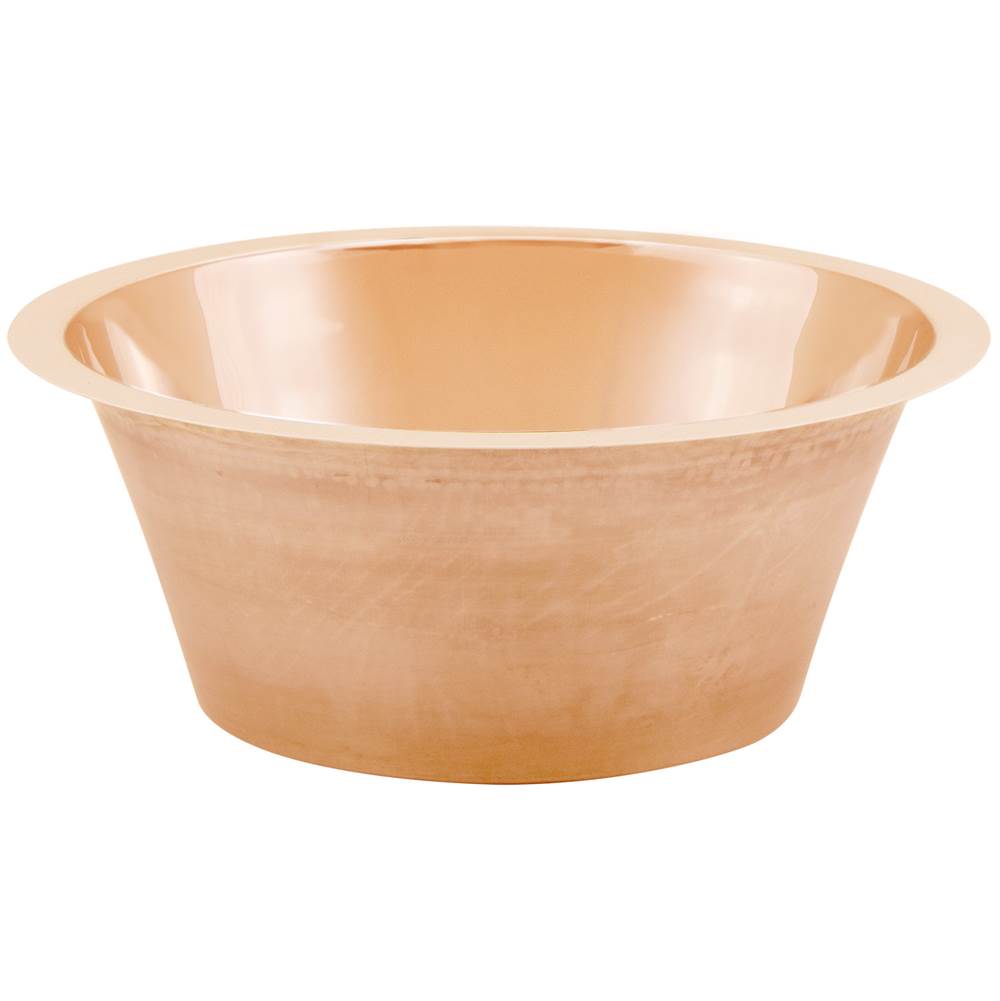 Smooth Large Round Flat Bottom Bar/Utility, 2'' drain opening