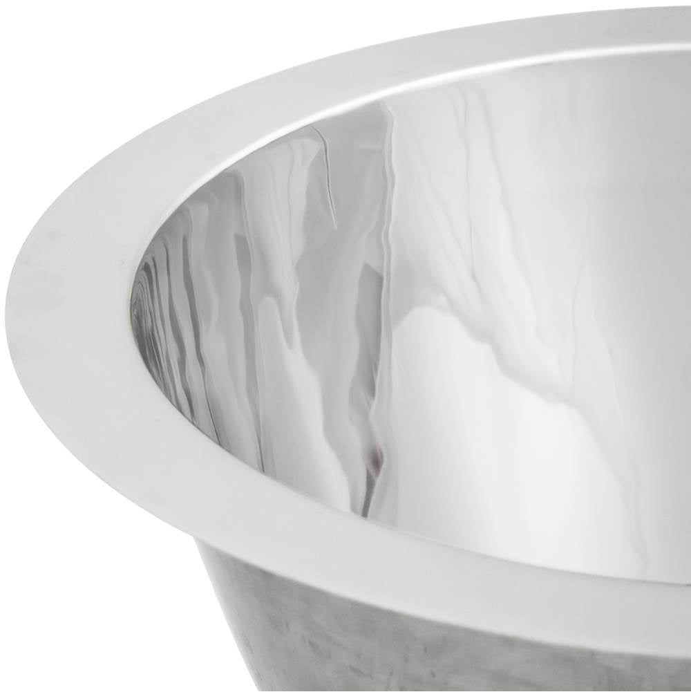 Smooth Large Round Flat Bottom Bar/Utility, 3.5'' drain opening