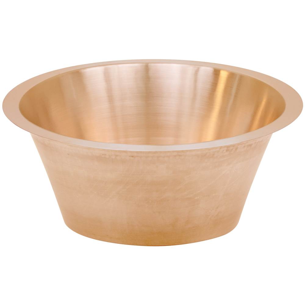 Smooth Large Round Flat Bottom Bar/Utility, 2'' drain opening