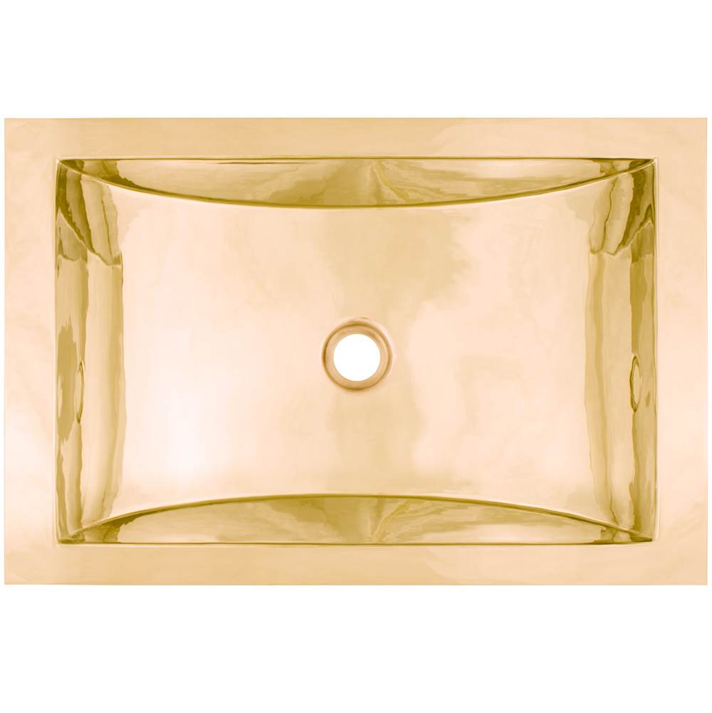 Linkasink - Smooth Rectangular Crescent - Polished Unlacquered Brass