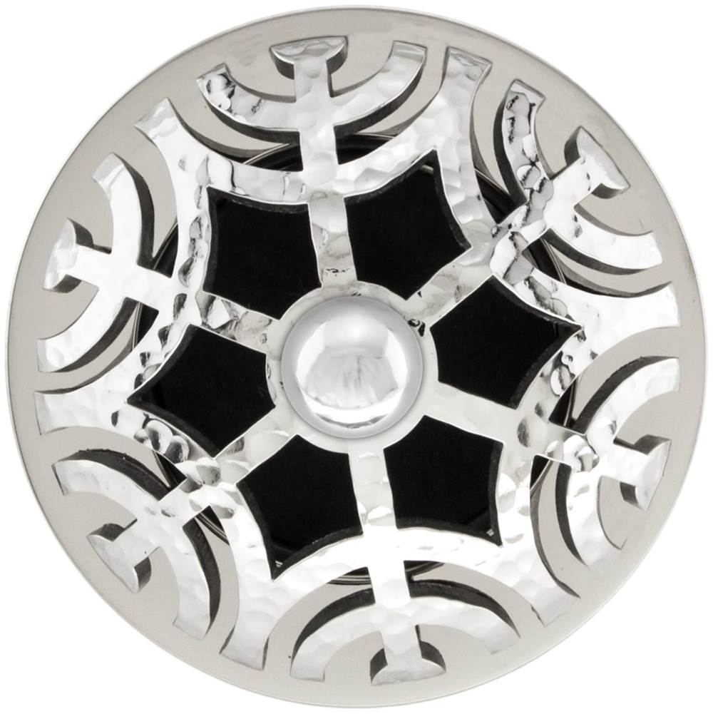Linkasink - Maze Grid with Sphere Screw - Polished Hammered Stainless Steel