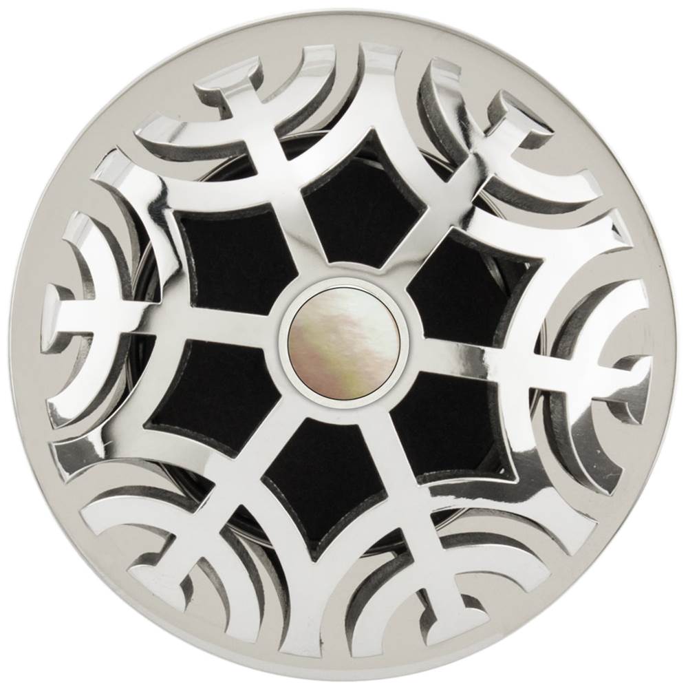 Linkasink - Maze Grid with Mother of Pearl Screw - Polished Smooth Stainless Steel