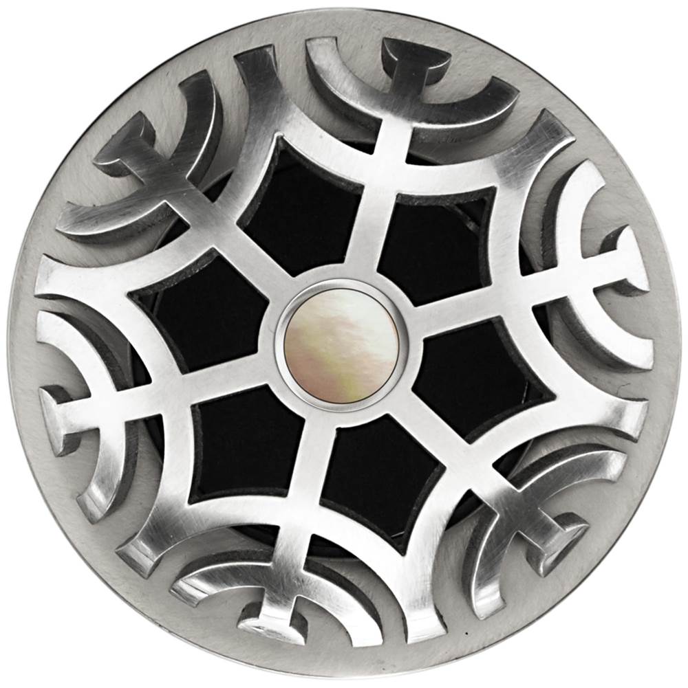 Linkasink - Maze Grid with Mother of Pearl Screw - Satin Smooth Stainless Steel