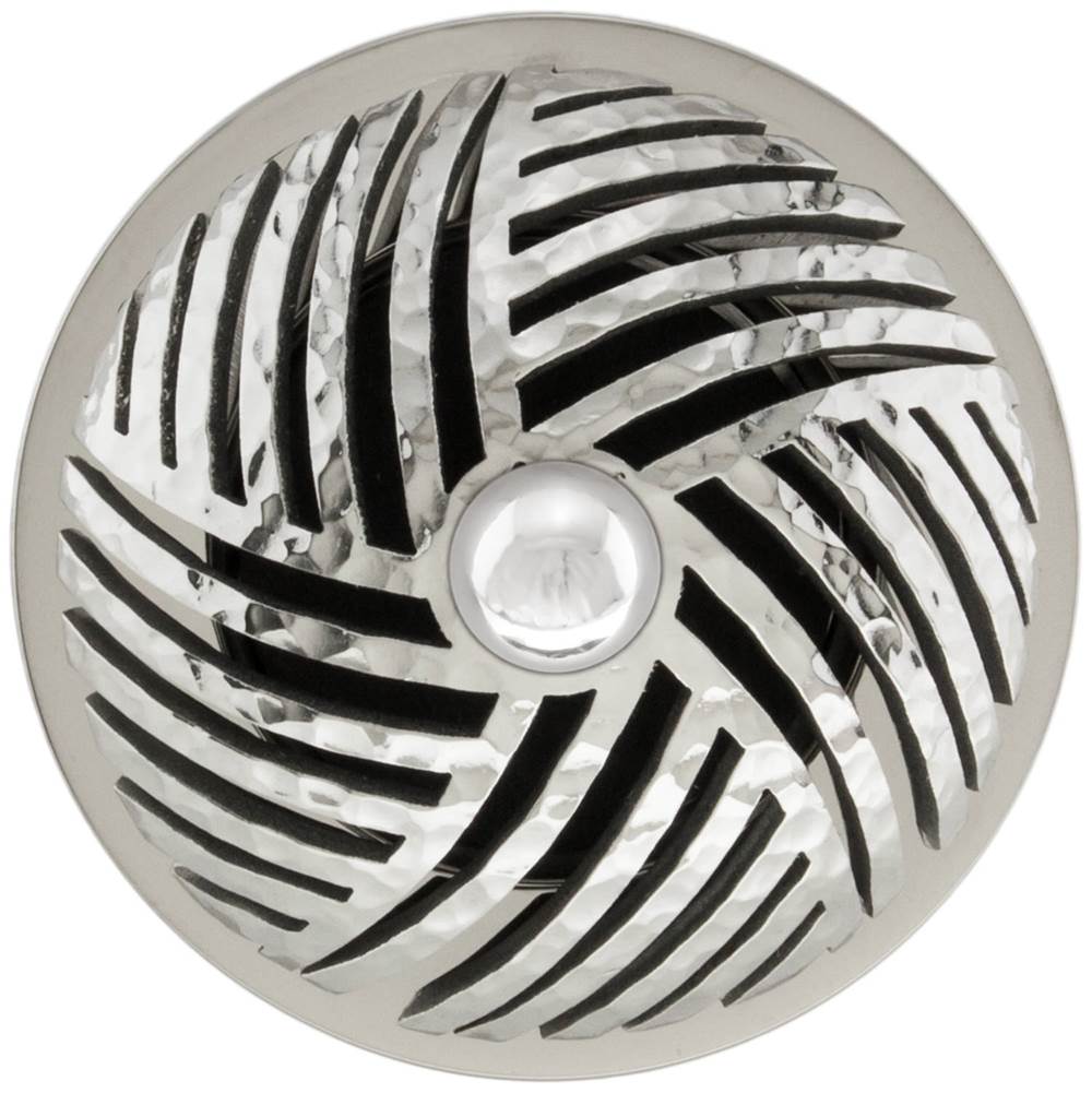 Linkasink - Herringbone Grid with Sphere Screw - Polished Hammered Stainless Steel