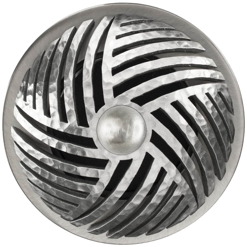 Linkasink - Herringbone Grid with Sphere Screw - Satin Hammered Stainless Steel