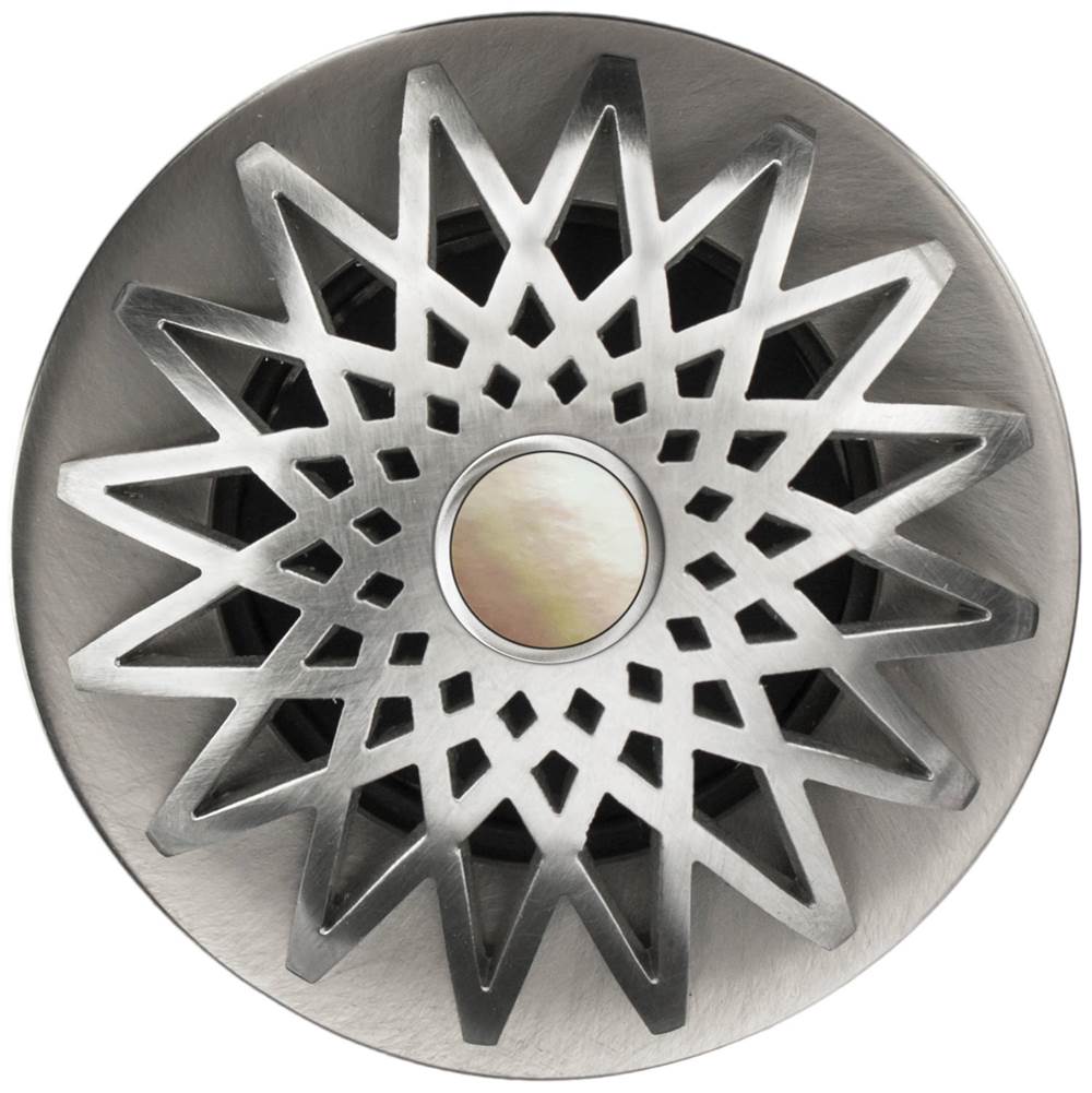 Linkasink - Star Grid with Mother of Pearl Screw - Satin Smooth Stainless Steel