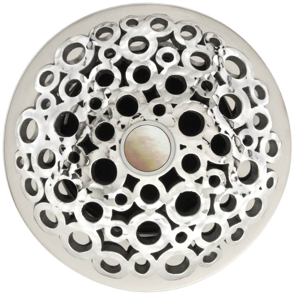 Linkasink - Loop Grid with Mother of Pearl Screw - Polished Hammered Stainless Steel