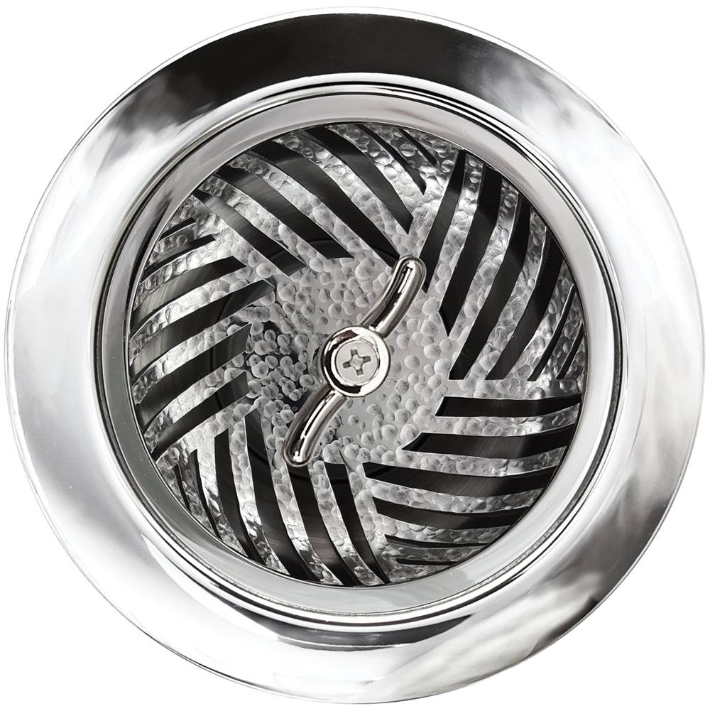 Linkasink - Herringbone Basket with Twist Nut - Polished Hammered Finish