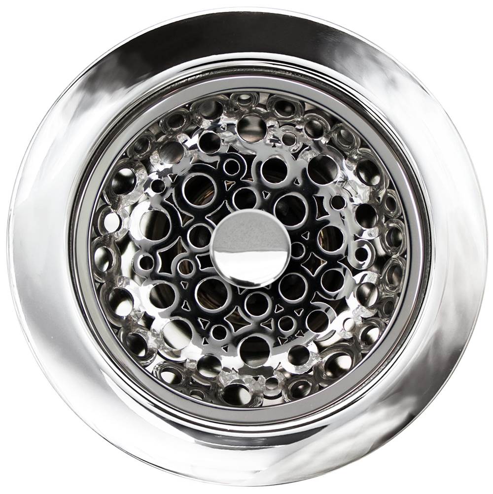 Linkasink - Loop Disposal Flange with Decorative Basket Strainer Stopper - Polished Smooth Finish