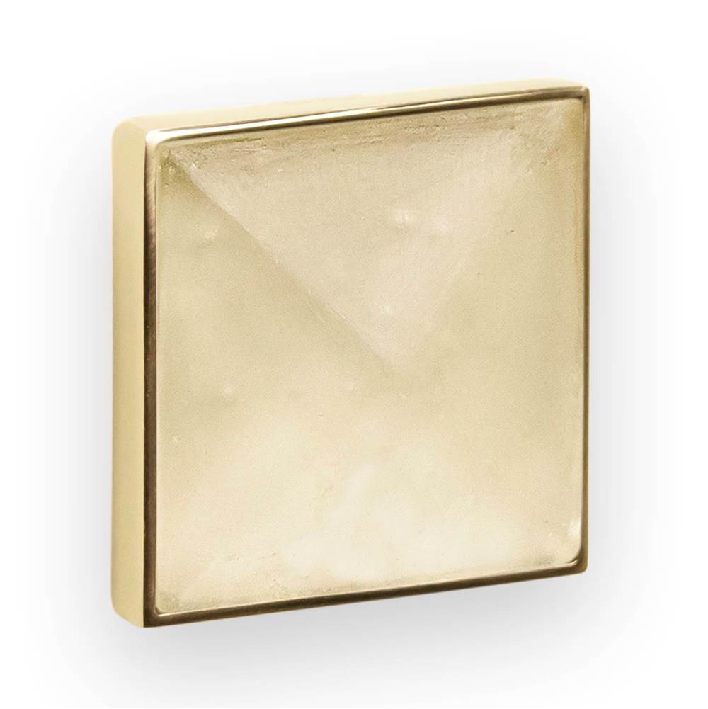 LINEA with 3'' Artisan Glass Prism Hardware 36'' Wide Vanity, White, Polished Brass Hardware, 36'' x 22'' x 33.5'' (without vanity top)