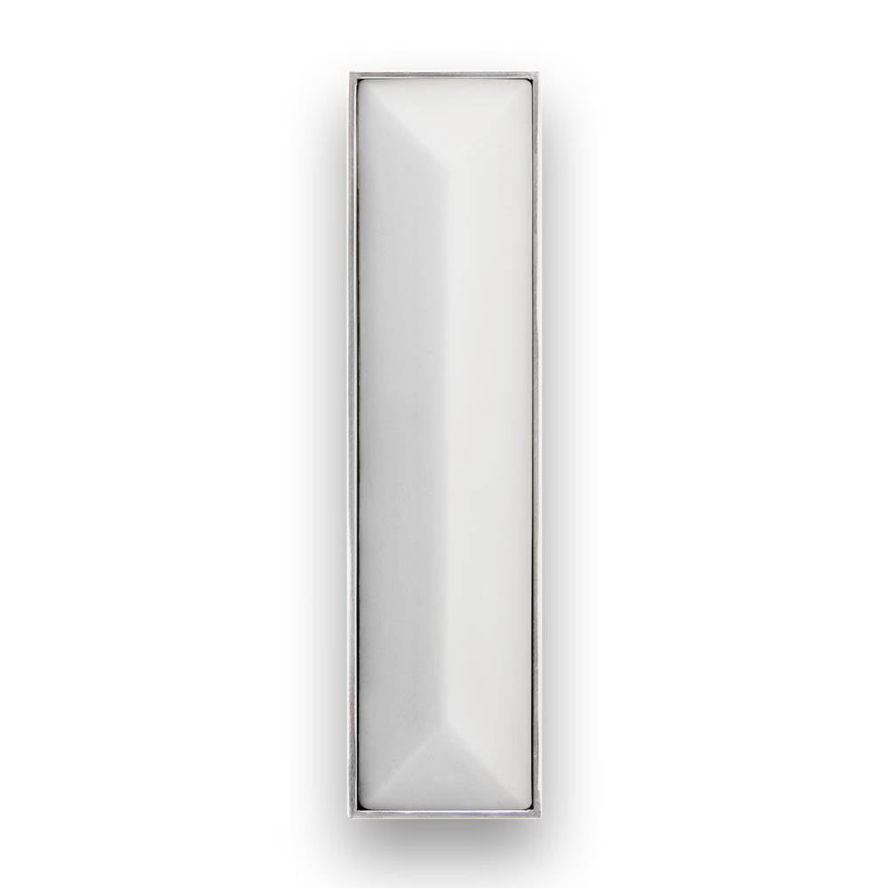 MOTHER OF PEARL with 8'' Artisan Glass Prism Hardware 24'' Wide Vanity, White, Polished Nickel Hardware, 24'' x 22'' x 33.5'' (without vanity top)