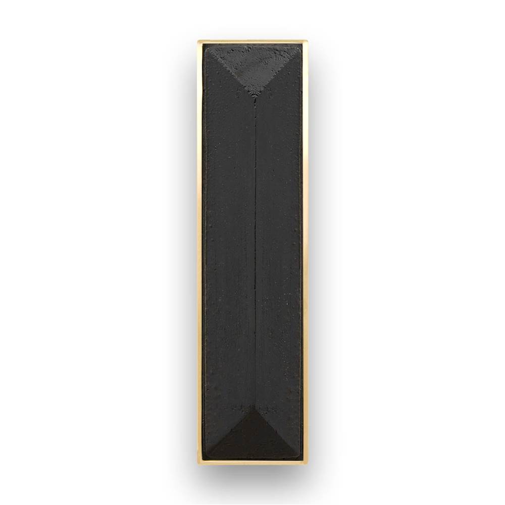 LINEA with 8'' Artisan Glass Prism Hardware 24'' Wide Vanity, Black, Polished Brass Hardware, 24'' x 22'' x 33.5'' (without vanity top)