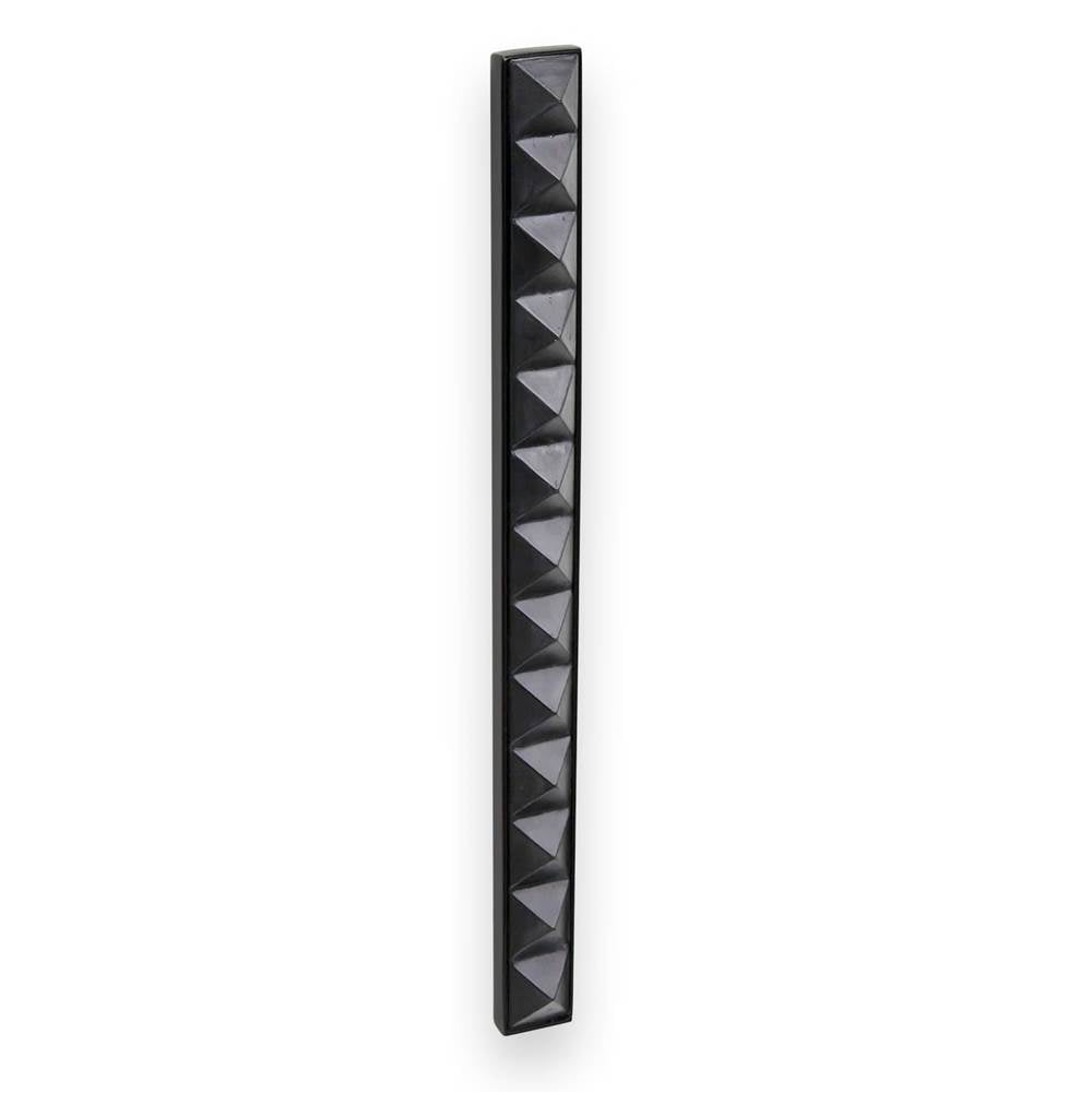 18'' Artisan Glass Prism Vanity Hardware, Large Rectangle with Black Pyramid