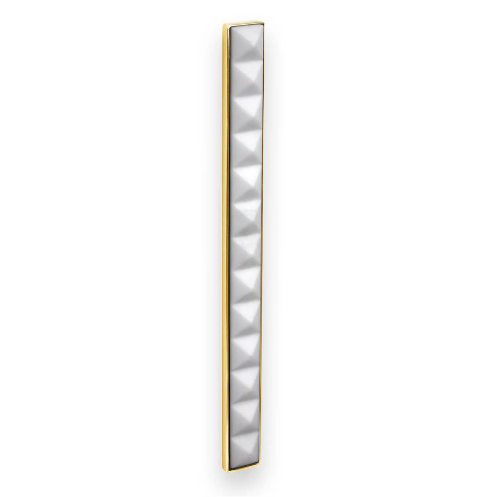 TUXEDO with 18'' Artisan Glass Pyramid Hardware 24'' Wide Vanity, White, Polished Brass Hardware, 24'' x 22'' x 33.5'' (without vanity top)