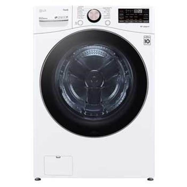 LG Appliances - 5.0 cu.ft. Ultra Large Capacity Front Load Washer, TurboWash, Steam and Wi-Fi Connectivity, White - White