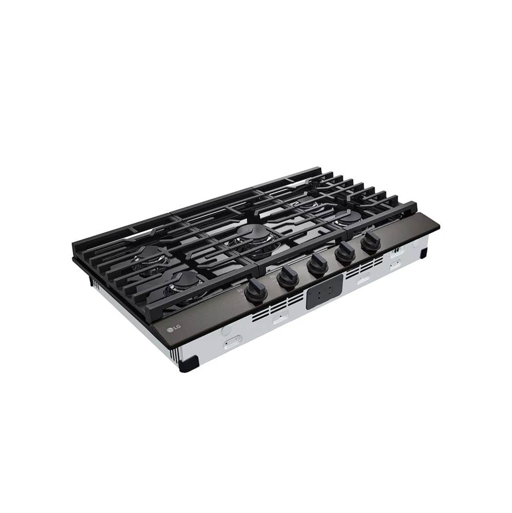 36'' Gas Cooktop 20K BTU, Black Stainless Steel