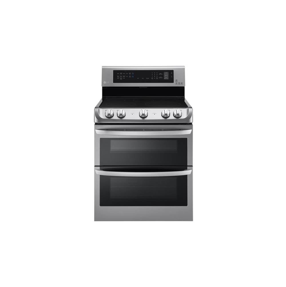 LG Appliances - 7.3 cu. ft. Electric Double Oven Range with ProBake Convection and EasyClean - Stainless Steel