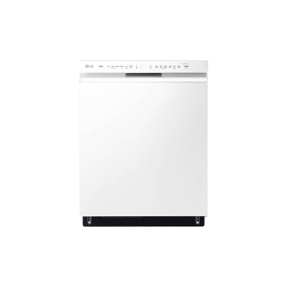 LG Appliances - Front Control with Pocket Handle, 48 dB, QuadWash, Dynamic Dry, 3rd Rack, EasyRack Plus, Solid White - White