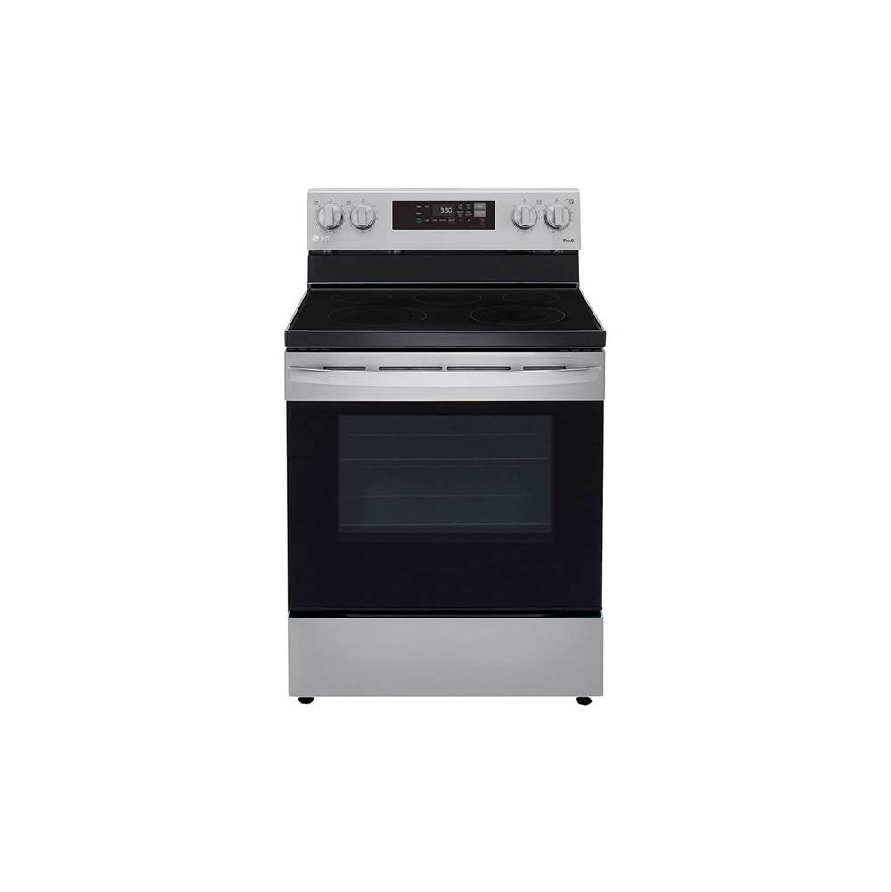 LG Appliances - 6.3 cu ft. Smart Wi-Fi Enabled Electric Range with EasyClean - Stainless Steel