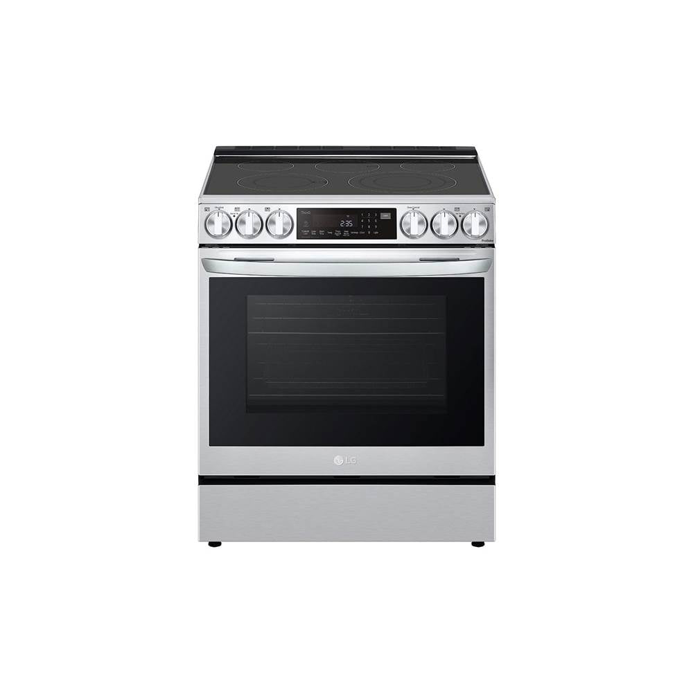 LG Appliances - ADA Compliant, 6.3 cu.ft. Electric Single Oven Slide-in Range, Instaview, Air Fry, ProBake Convection, Printproof Stainless Steel - Stainless Steel