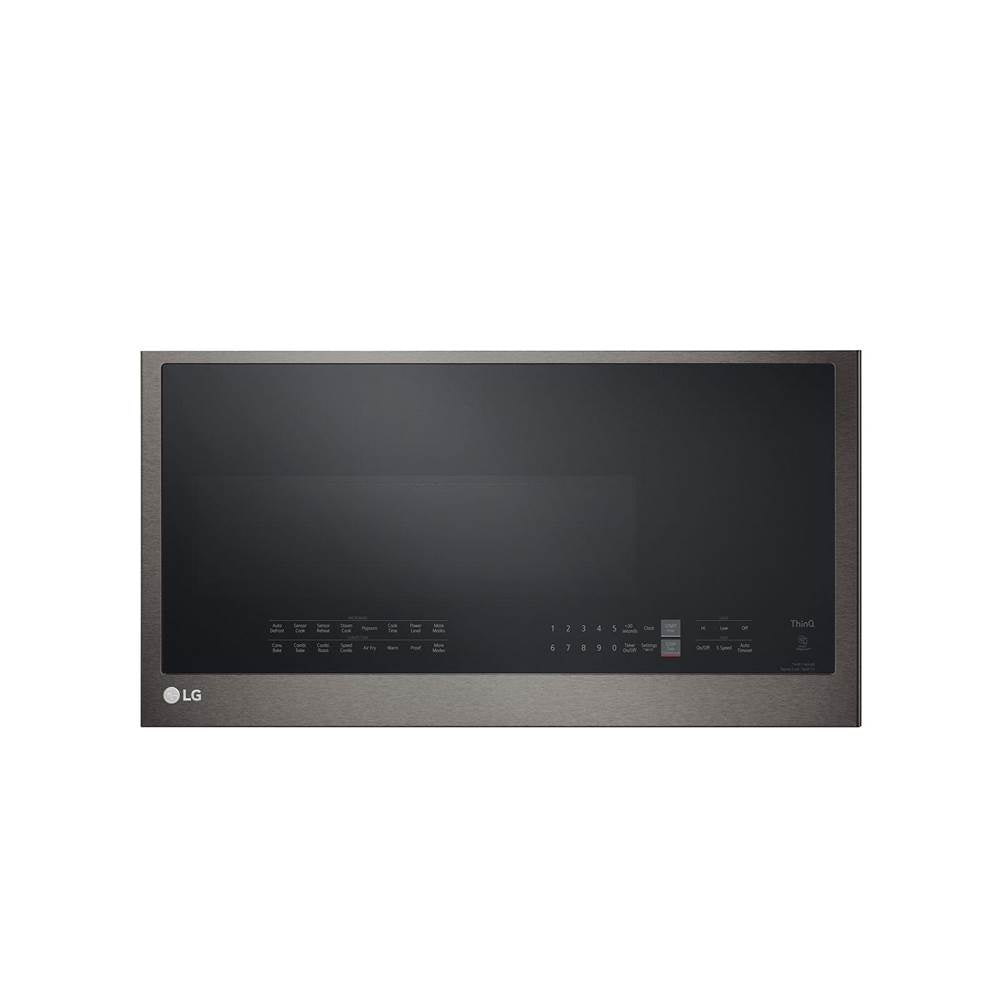 LG Appliances - 1.7 Cu.Ft. 950W (Mwo) 1650W (Convection), Bottom Control, Sensor, Air Fry, Thinq, Printproof Black Stainless Steel - Print Proof Black Stainless Steel