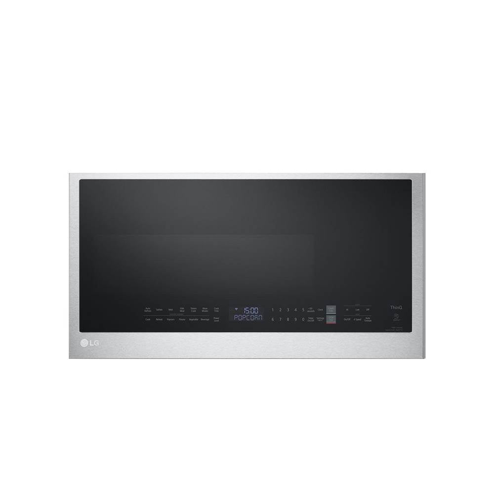 LG Appliances - 2.0 Cu.Ft. Otr, 400 Cfm, Bottom Control, Sensor, Thinq, Easyclean, Printproof Stainless Steel - Print Proof Stainless Steel