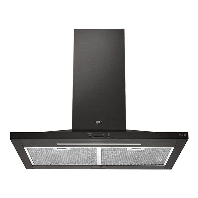 LG 30'' Wall Mount Chimney Hood, Black Stainless Steel