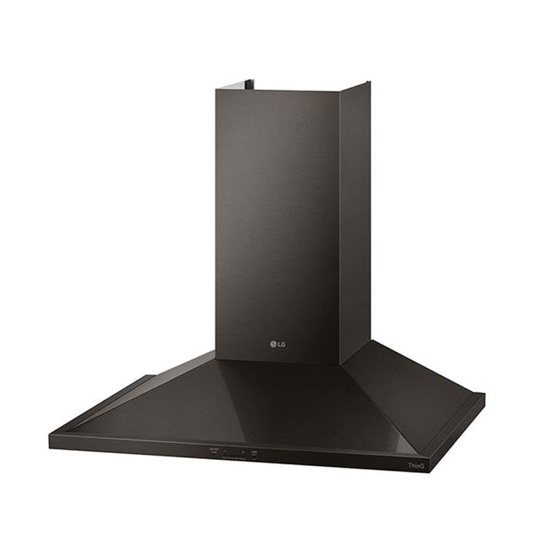 LG 36'' Wall Mount Chimney Hood, Black Stainless Steel