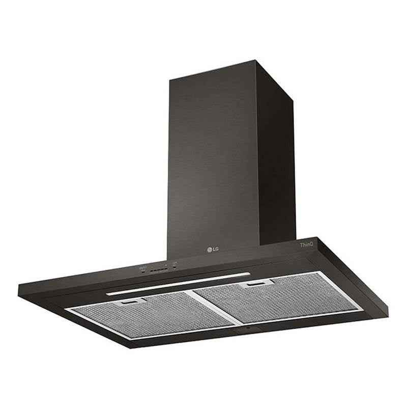 LG 36'' Wall Mount Chimney Hood, Black Stainless Steel