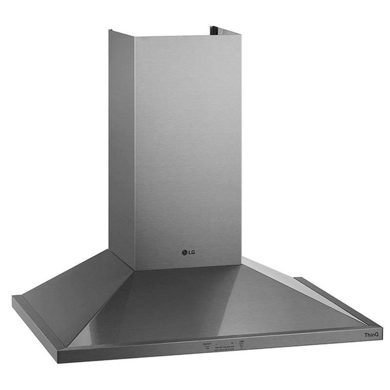 LG 36'' Wall Mount Chimney Hood, Black Stainless Steel