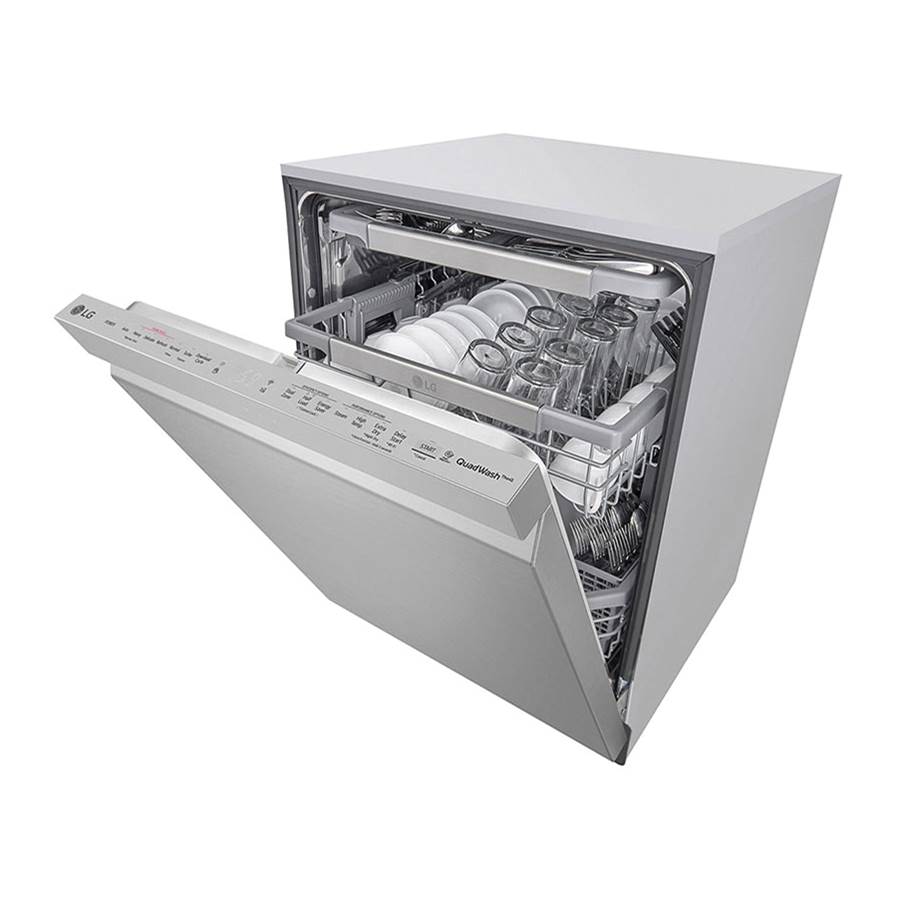 Top Control with towel bar, 44dB, TrueSteam, 3rd Rack (Fixed), Glide Rail, Fingerprint Resistant Stainless Steel