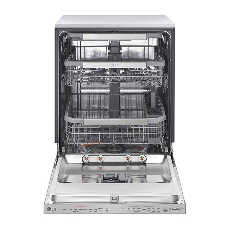 Top Control with towel bar, 44dB, TrueSteam, 3rd Rack (Fixed), Glide Rail, Fingerprint Resistant Stainless Steel